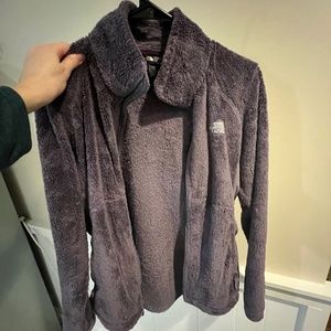 North face fleece zip up mock neck